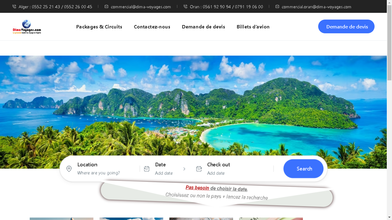Capture d'écran de http://www.dima-voyages.com/